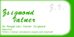 zsigmond valner business card